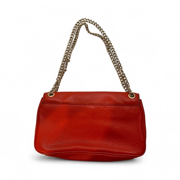 Michael Kors Red Leather Chain Shoulder Bag - Picture 3 of 9
